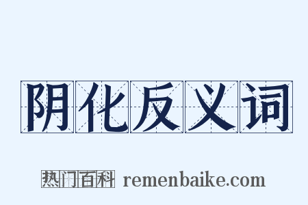 阴化反义词是什么意思的图片